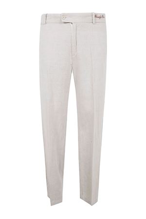 Light beige linen trousers FAMILY FIRST | PS2501WHITE